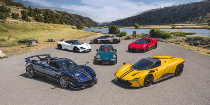 Ferrari Daytona SP3 en Pagani Huayra Roadster topstukken op Monterey-veiling